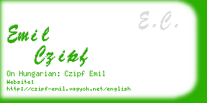 emil czipf business card